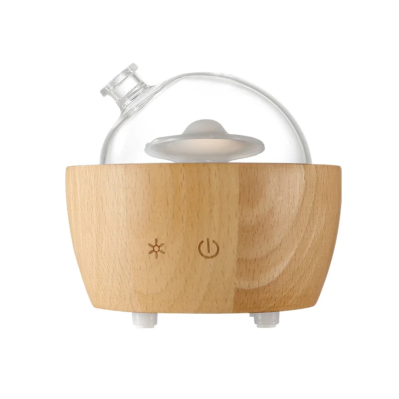

Wood Grain Humidifier Ultrasonic Mini Aroma Essential Oil Diffuser Colorful Light Home Office Mute Air Purifier Cool Mist Maker