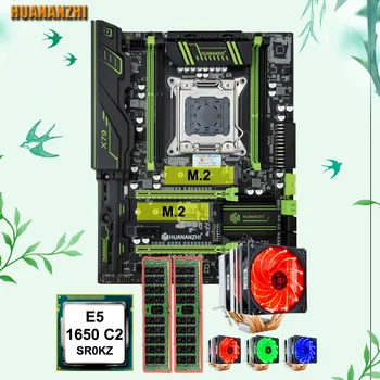 شراءخصم اللوحة حزمة المزدوج M.2 فتحة HUANANZHI X79 برو اللوحة مع وحدة المعالجة المركزية زيون E5 1650 C2 3.2 GHz رام تبريد 32G (2*16G)