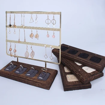 

Wood Jewelry Display Holder Earrings Chain Necklace Display Stand Earrings Display Rack
