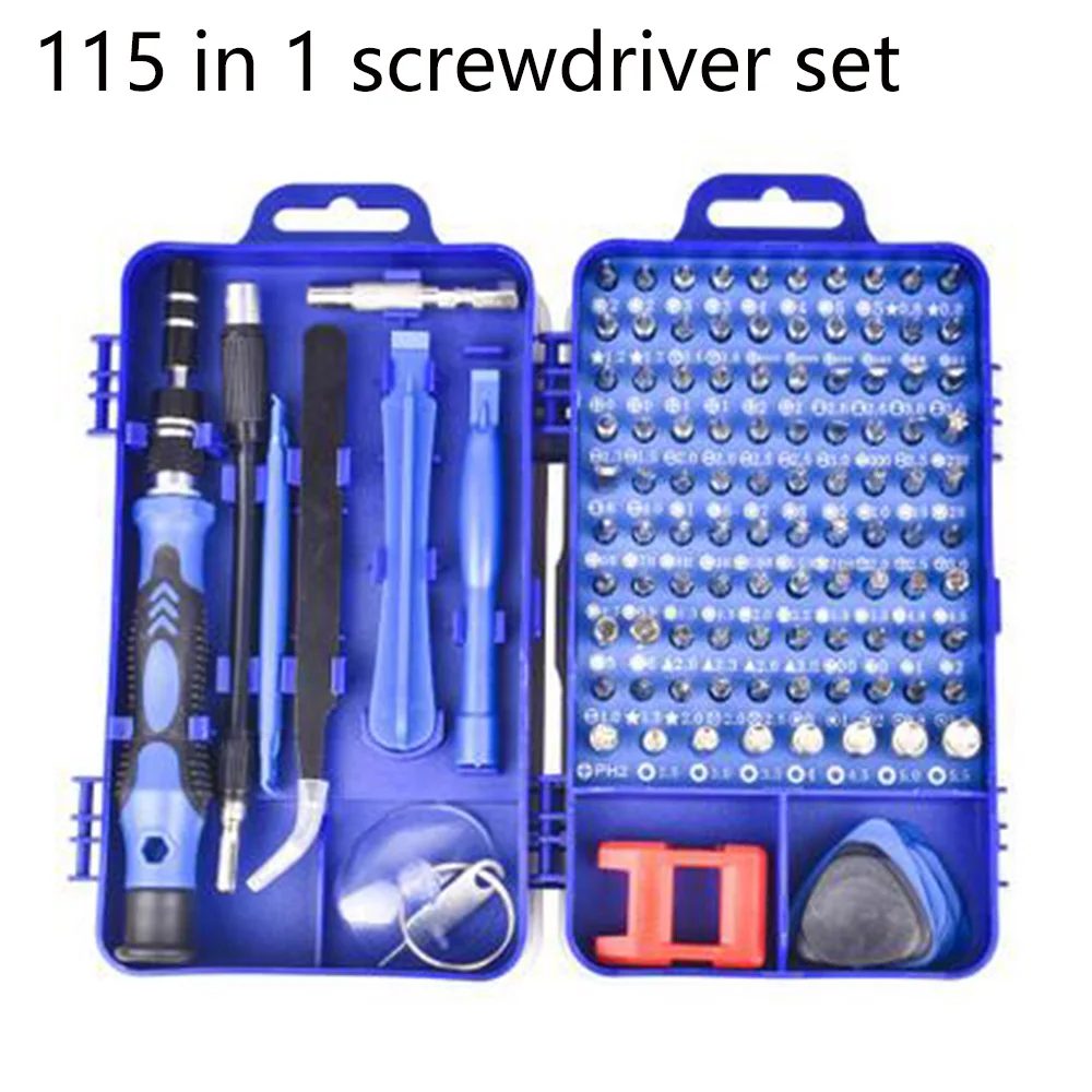 car door panel removal tool 110/115/135 in 1 Screwdriver Set of Screw Driver Bit Set Multi-function Precision Mobile Phone Repair Device Hand Tools Torx Hex auto trim removal tool Tool Sets