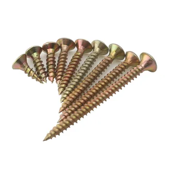 

200pcs Iron Cross Countersunk Head Self Tapping Screw Hardened Tip Drywall Wood Flat Nail Home Improvement Hardware Fasteners