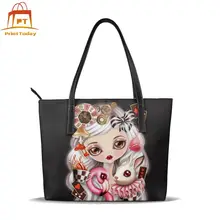 Сумка в виде часов часы сумки с верхней ручкой широкий школьный рюкзак кожаная сумка-тоут подростковый узор трендовые женские сумки