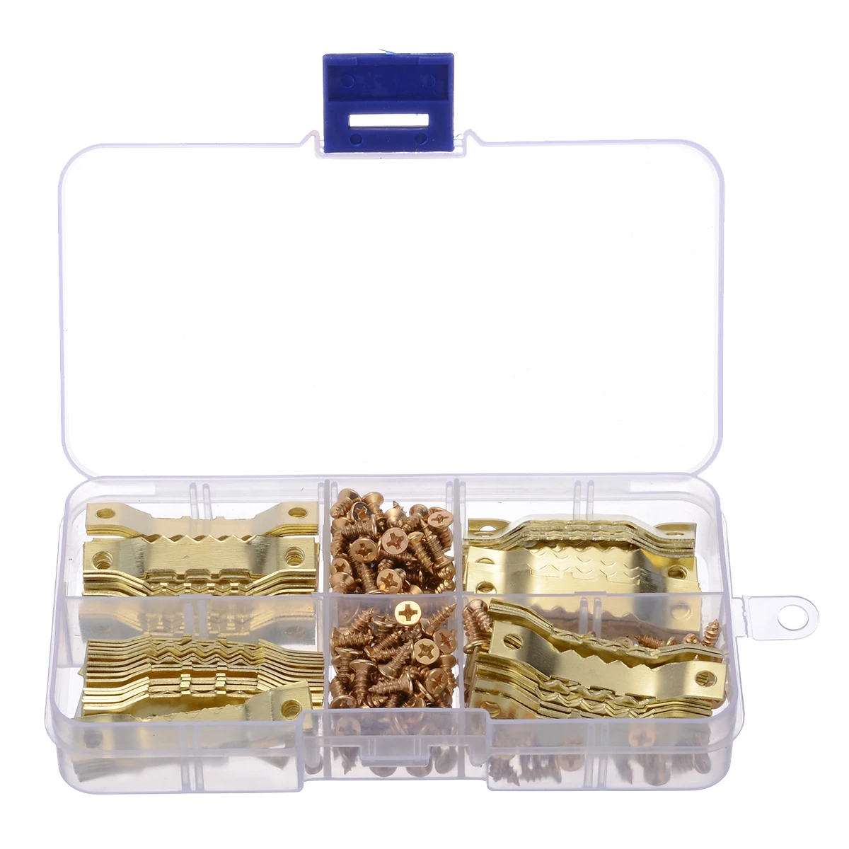 100 Sets 45*8mm Gold Saw Tooth Hangers Canvas Picture Frame Hooks + Screws Sawtooth Hangers High Quality PDTO
