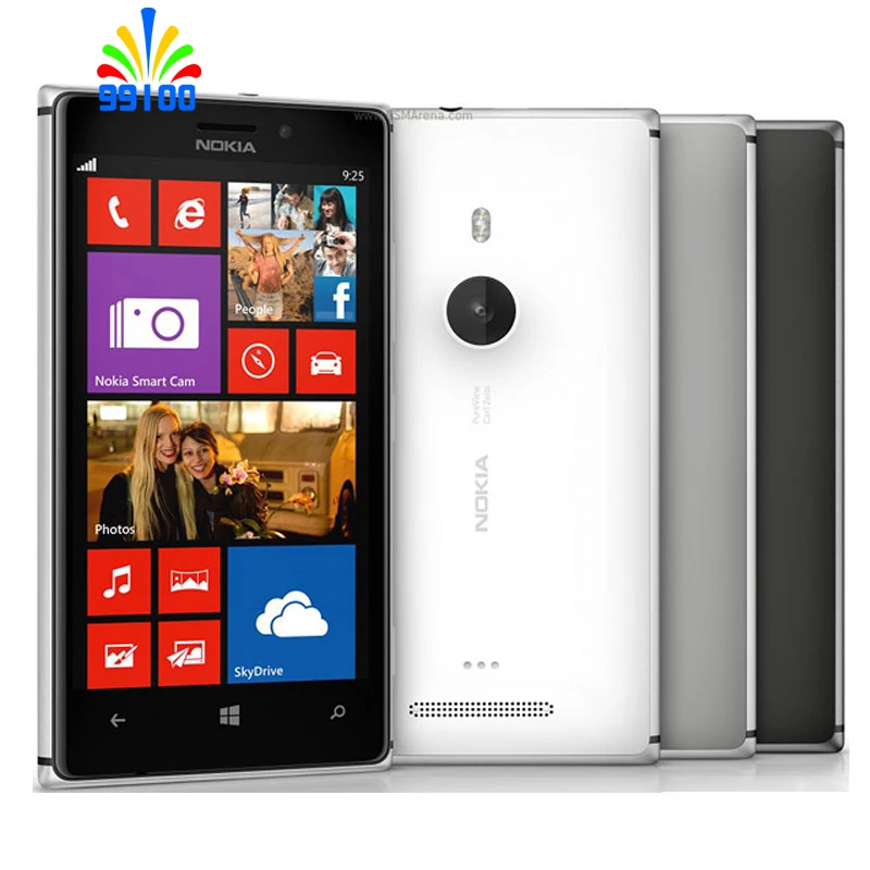 Lumia-teléfono Lumia 925 Original libre, Dual-core, pantalla de 4,5 pulgadas, sim única, 1GB + 16GB, cámara de 87MP, Windows renovado