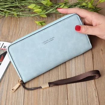 

2020 New Fashion Wallet For Women Soft PU Leather Zipper Wallet Long Women's Clutch Wallet Female Designer Coin Card Purse Lady