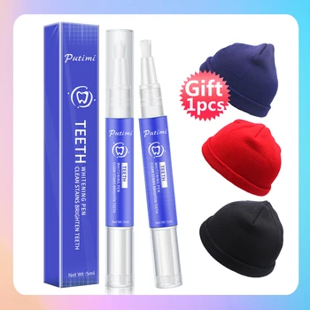 

Teeth Whitening Pen Dental Tools Serum Toothpaste Toothbrush Cleansing Essence Gel Oral Hygiene Remove Plaque Stains With Hat