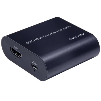 

HDMI Extender 1080P / 60Hz With Audio Transmitter Receiver Over Cat5e /Cat6 Cable Ethernet Cable 60M TX/RX Extender For PS4