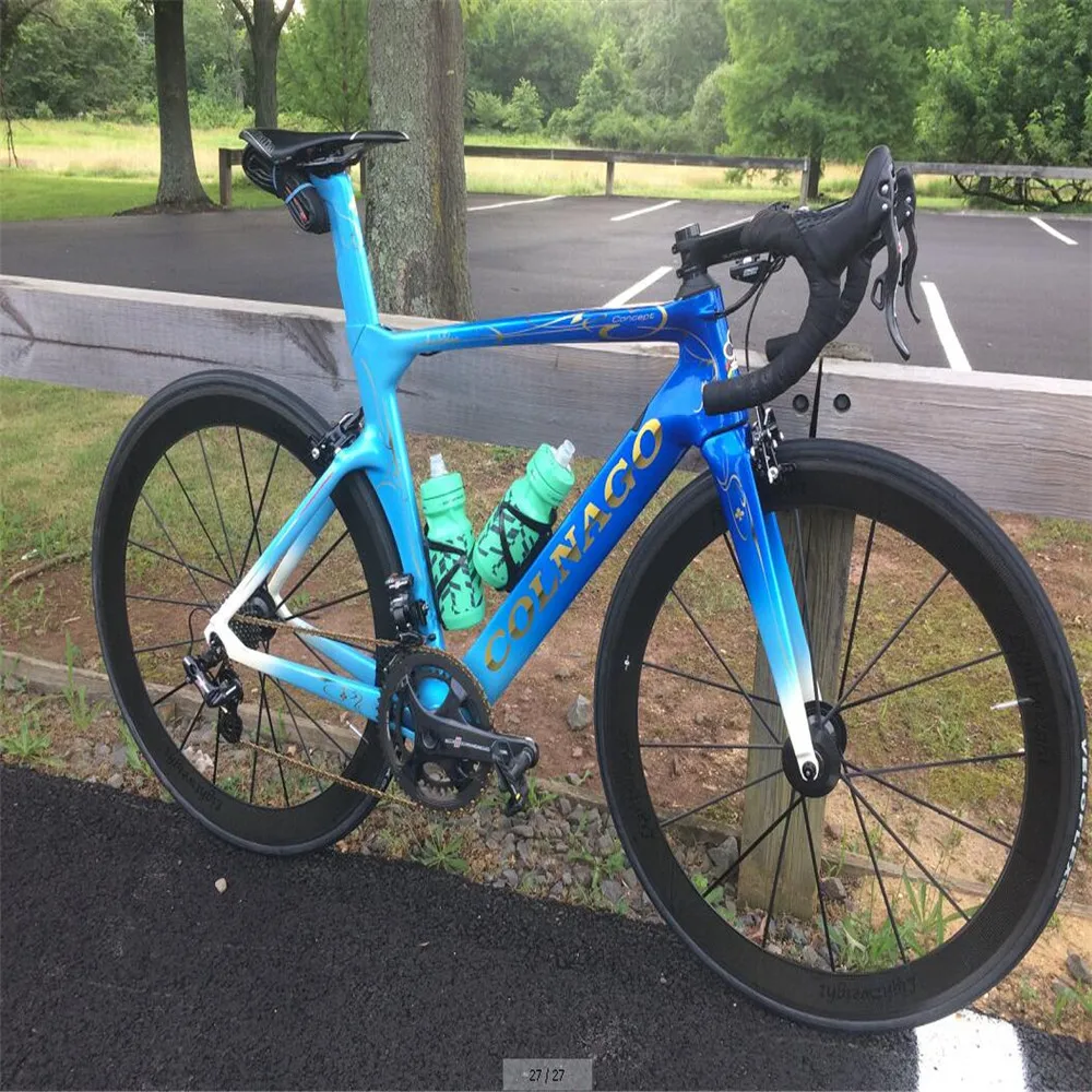 УГЛЕРОДНЫЙ дорожный велосипед Colnago Concept CHDB синий с рулем группы R7000 R8010 | Спорт и