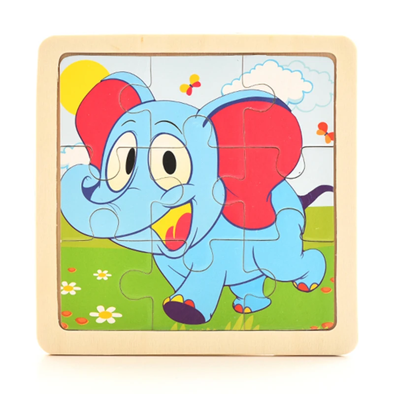 

Jiuzi Wooden Jigsaw Puzzle Toy Children Jigsaw Puzzle animal traffic scene pattern
