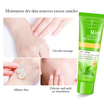 

Mint Exfoliating Gel Deep Cleaning Anti-Acne Anti-Inflammatory Repair Skin Refreshing Moisturizing Face Body Scrub 100g