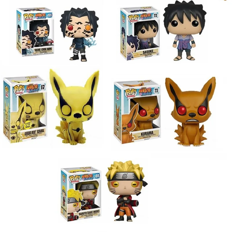 Funko POP Аниме Наруто Узумаки Учиха Саске кюююби Дерево лист страна огня Коллекция