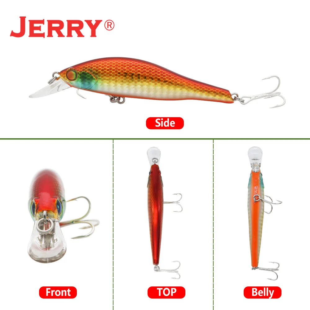 Jerry Squid Sea Minnow Fishing Lures Deep Diving Jerkbait Sinking Baits  85mm 10.8g Wobbler Artificial Baits For Bass Pike