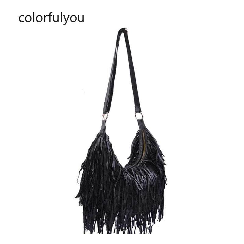 leather tassel handbag Online Sale