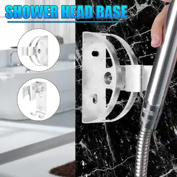 

Durable Shower Head Base Space Aluminum Attachable Holder Bathroom Adjustable Angle Holder Fixed Buckle Design Lightweight