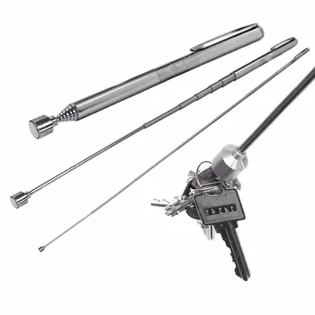 

Portable Size Handheld Outdoor Keys Picker Magnetic Magnet Tool Lightweight Extendable Pick up Nuts Bolts Tools 12.5-66cm Silver