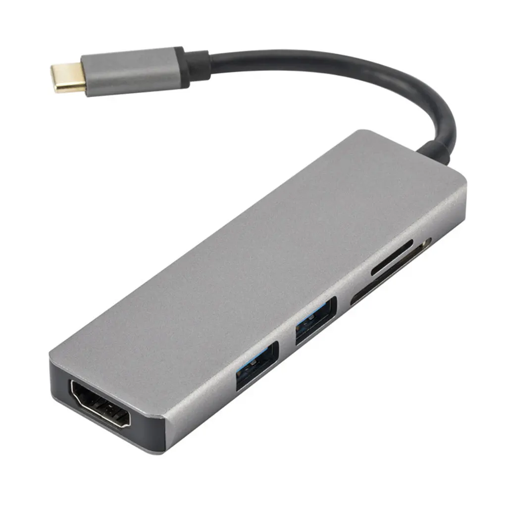 Тип-c до 2 портов USB3.0 концентратор HDTV SD/TF кардридер USB 3,0 многофункциональный адаптер для чтения карт