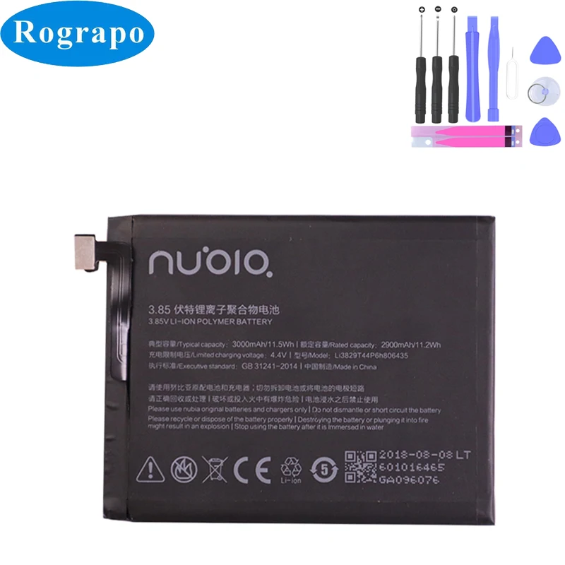 3000 мАч Li3829T44P6h806435 сменная батарея для zte Nubia M2 Lite M2Lite NX573J/M2 PLAY NX907J Z11 NX531J мобильный телефон