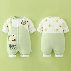 Body une pièce en coton pour nouveau né, combinaison épaisse et chaude pour bébé de 0 à 18 mois 