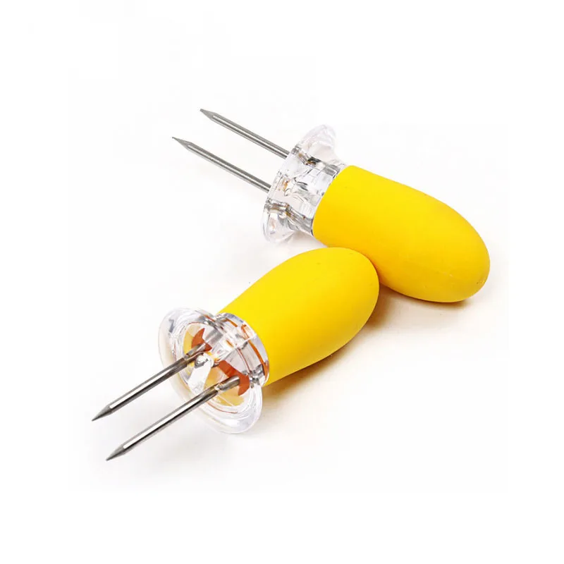 Stainless Steel Corn Fork BBQ Corn Needle Anti Scalding Barbecue Stick Vegetable and Fruit Tools Party Barbecue Picnic Tools