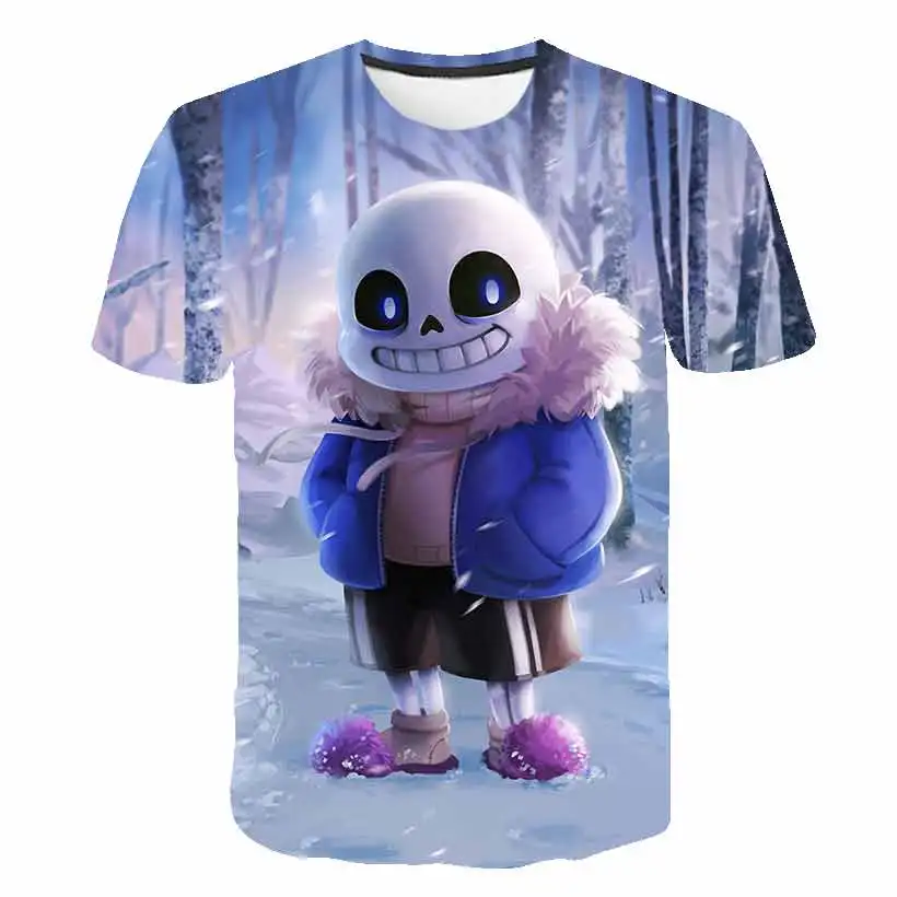 2020 летняя детская футболка с надписью Game Undertale интересная мультяшная Sans оптовая