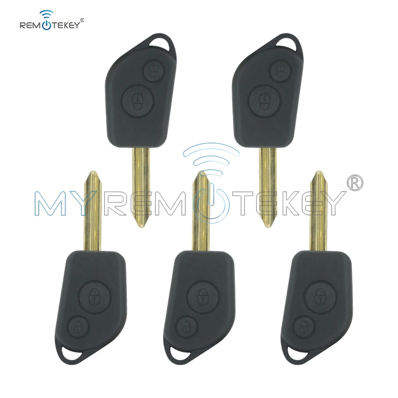 Remtekey 5Pcs/Lot New Replacement Remote Key Fob 2 Button Key Case SX9 Key Blade For Citroen Saxo Xsara Picasso Free Shipping