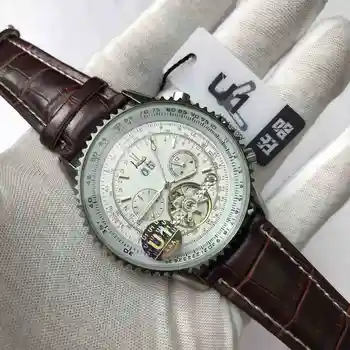

NEW Breitl--ing Luxury Brand Mechanical Wristwatch automatic Watch with leather Strap relojes hombre automatic AAA