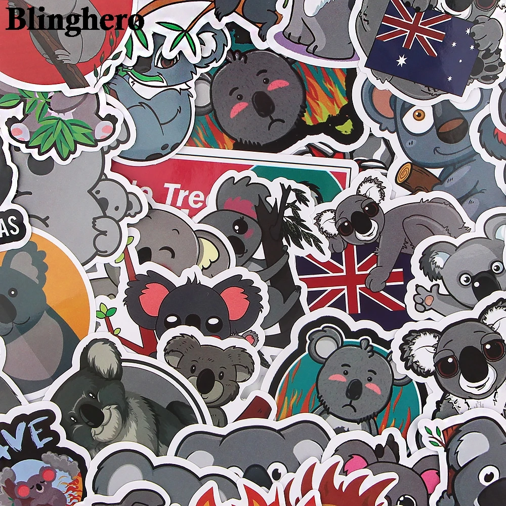 

CA1435 38pcs Cute Animal Koala Cartoon Sticker Decal For for Laptop Luggage Car Fridge Graffiti Skateboard Toy Lovely Sticker