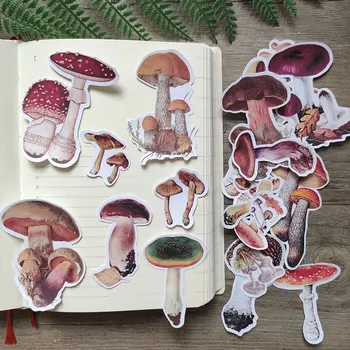 

22pcs Vintage mushroom stickers DIY scrapbooking journal album mobile phone computer diary happy planner decorative stickers