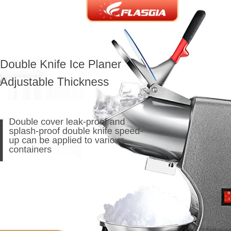 Ice Crusher Commercial Large Automatic Electric Milk Tea Store Ice