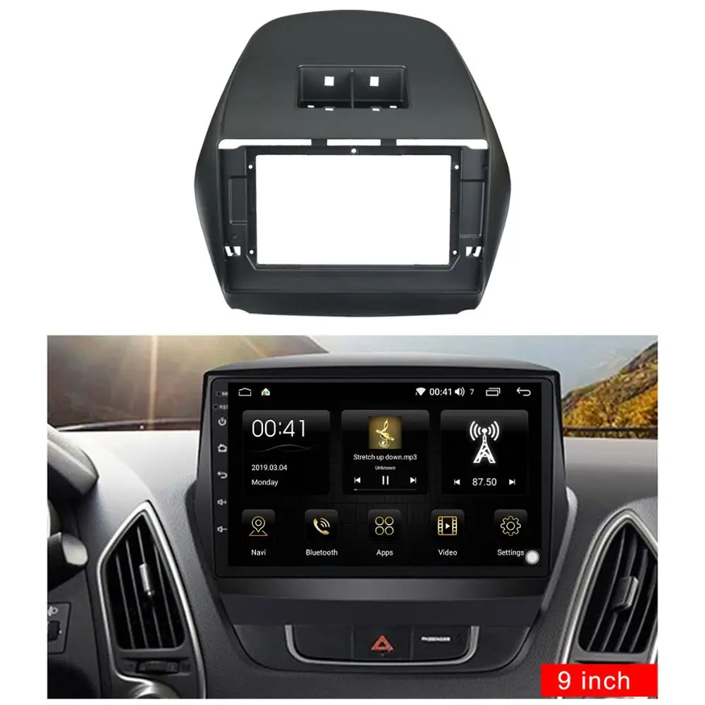 9 дюймов 2din Автомагнитола фасции для HYUNDAI IX35 2011- стерео панель приборная панель установка двойной Din DVD рамка установочный комплект