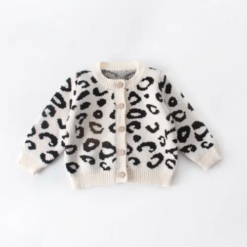 Осенняя одежда с леопардовым принтом для новорожденных девочек, свитер, джемпер, кардиган или боди, комбинезон, зимняя одежда - Цвет: A
