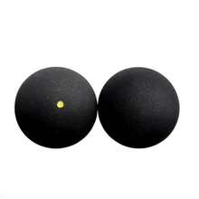 Черный резиновый одиночный желтый горошек мяч для сквоша