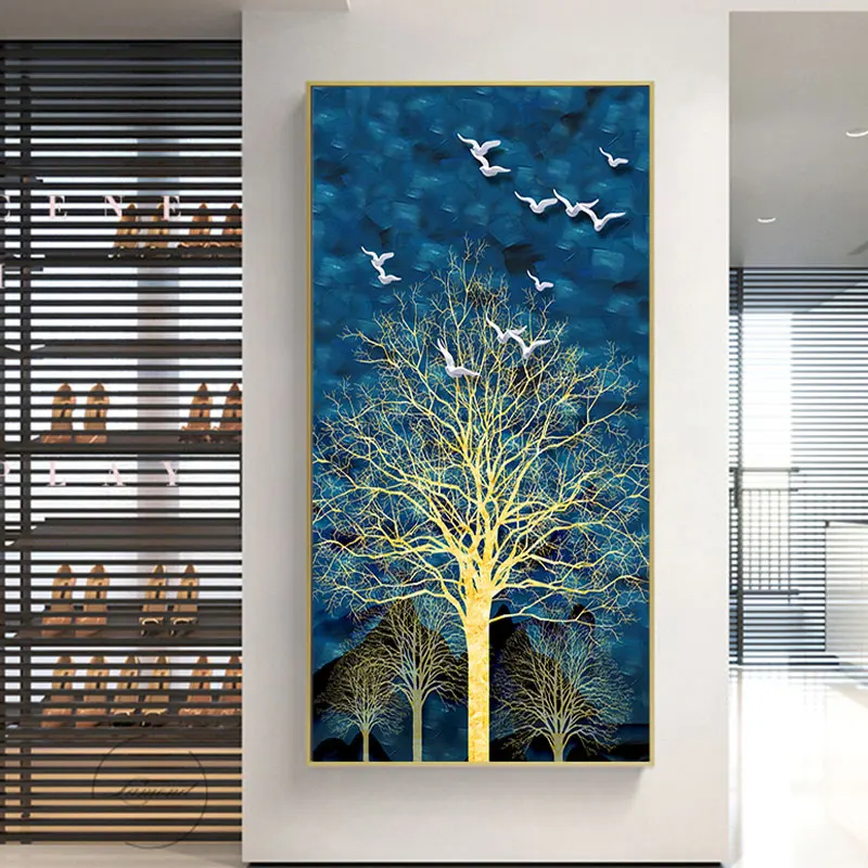 Golden Tree Wall Art Free Global Delivery