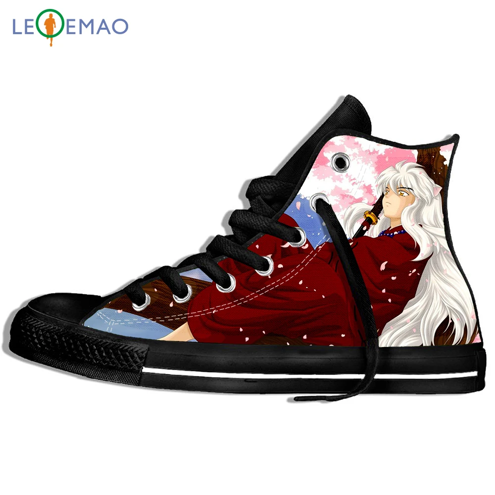 

Custom Image Printing Sneakers Arrival Popular Anime Inuyasha Men/Harajuku Style Plimsolls Canvas Breathable Walking Flat