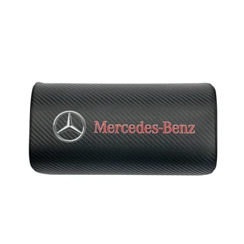 

1pcs Carbon Fiber Car Headrest Neck Safety Pillow seat Pad For Mercedes benz AMG A B R G Class GLK GLA C200 E200 Car accessories