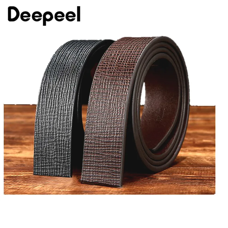 Deepeel, 1 шт., 3,6 см* 110-130 см, двухслойный кожаный ремень из воловьей кожи, без пряжки, ремни на голову для мужчин, деловые автоматические ремни с пряжкой YB271