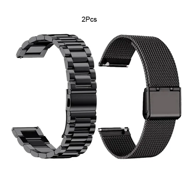 Bracelet Protective Case For Xiaomi Amazfit GTS 2 Mini 3 2e Bip S Lite U Pro Strap Stainless Steel Band Touch Screen Protector Black-Black