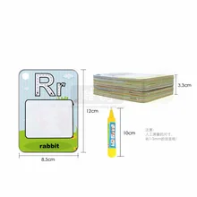 Волшебная картина с пейзажем, 26 букв, когнитивные карточки для детей раннего возраста, обучающая игрушка, водная карта с карточка с чернилами, цвета