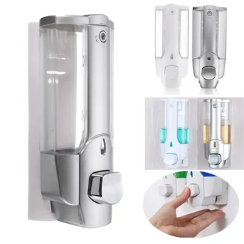 

New Wall Mounted Shampoo Soap Dispenser Sanitizer Bathroom Shower Liquid Lotion Pump-30