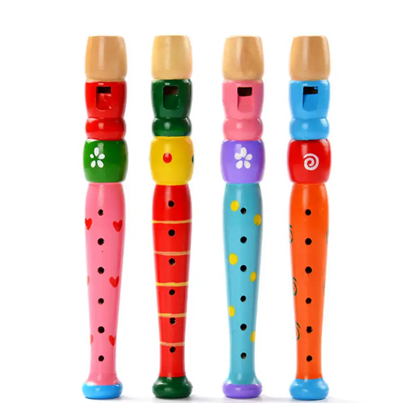 

Children Toy Colorful Wooden Trumpet Buglet Hooter Bugle Educational Toy Gift For Kids Toy Musical Instrument gift for kid toys