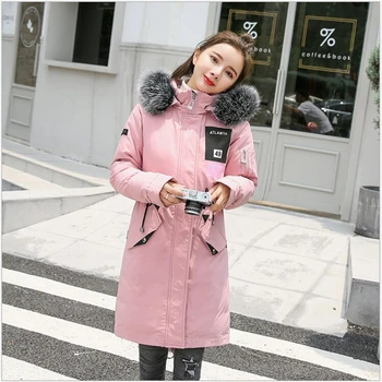 

2019 Fashion Women winter Jacket coat Medium Length Hooded Thickening Parka Female Windproof Overcoat Plus Size 5XL F02
