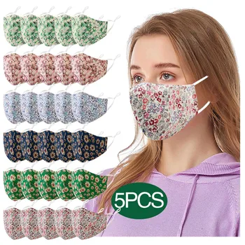 

Adult Unisex Floral Adjustable Reusable Safet Protect Washable Face Mask 5pcs Mascarilla Reutilizable Mascherine Mondmasker