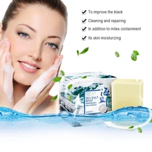 100g Natural Organic Sea Salt Soap Cleaner Removal Pimple Pore Acne Treatment Whitening Handmade Soap Deep Cleansing Wash Basis
