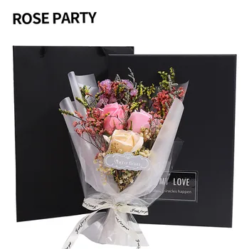 

Soap flowers Hand-made rose Korean package bouquet of flowers Christmas and valentine's day gifts Simulated rose bouquet