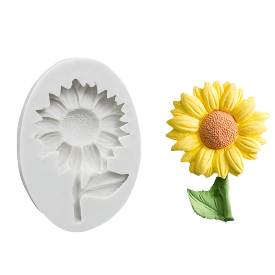 Molde de silicona de girasol para Fondant, herramientas de decoración de  pasteles, moldes de pasta de goma de Chocolate, Sugarcraft, Gadget de  cocina|Moldes para pasteles| - AliExpress