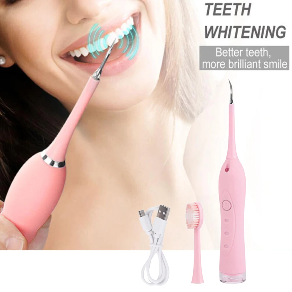 Ultrasonic Scaler Tooth Cleaner Calculus Stain Remove Whitening Oral Care safe Teeth Cleaner Toothbrush Head Oral Care