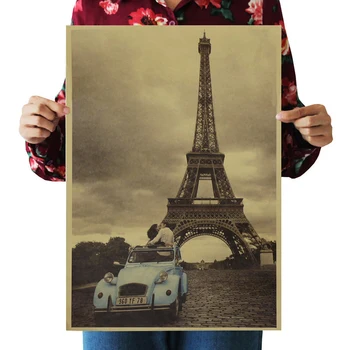 

The Eiffel Tower in Paris is decorated with 51x35.5 cm old posters