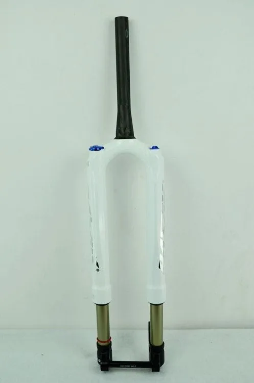 29 gloss white PASAK велосипедная Карбоновая вилка MTB горный велосипед вилка Air 27,5 2" thru-axle15MM* 100 предсказательное рулевое масло для подвески и газовой вилки - Цвет: 29 gloss white