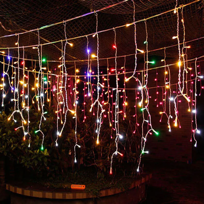 Светодиодный светильник-гирлянда 4,5 м* 0,4 м/0,5 м/0,6 м сказочная Сосулька Светодиодный Гирлянда-занавеска для рождества, свадебной вечеринки, декоративное освещение