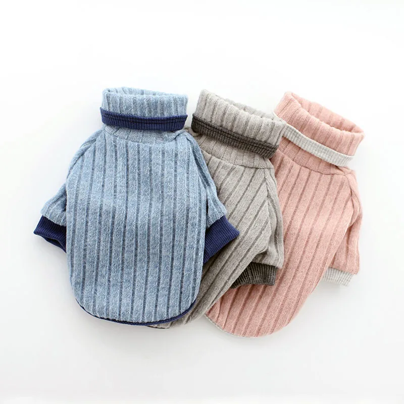 새로운 터틀넥 개 스웨터 따뜻한 니트 풀오버 테디 Bichon 불독 가을 겨울 디자이너 개 옷 Homewear 의상